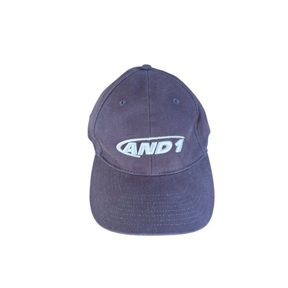 AND1 Navy Blue Adjustable Baseball Cap With Embroidered Logo For Men - Picture 1 of 4